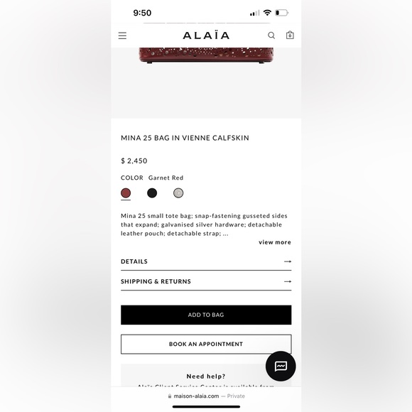 NWT Alaia Mina 25 bag - Picture 5 of 8